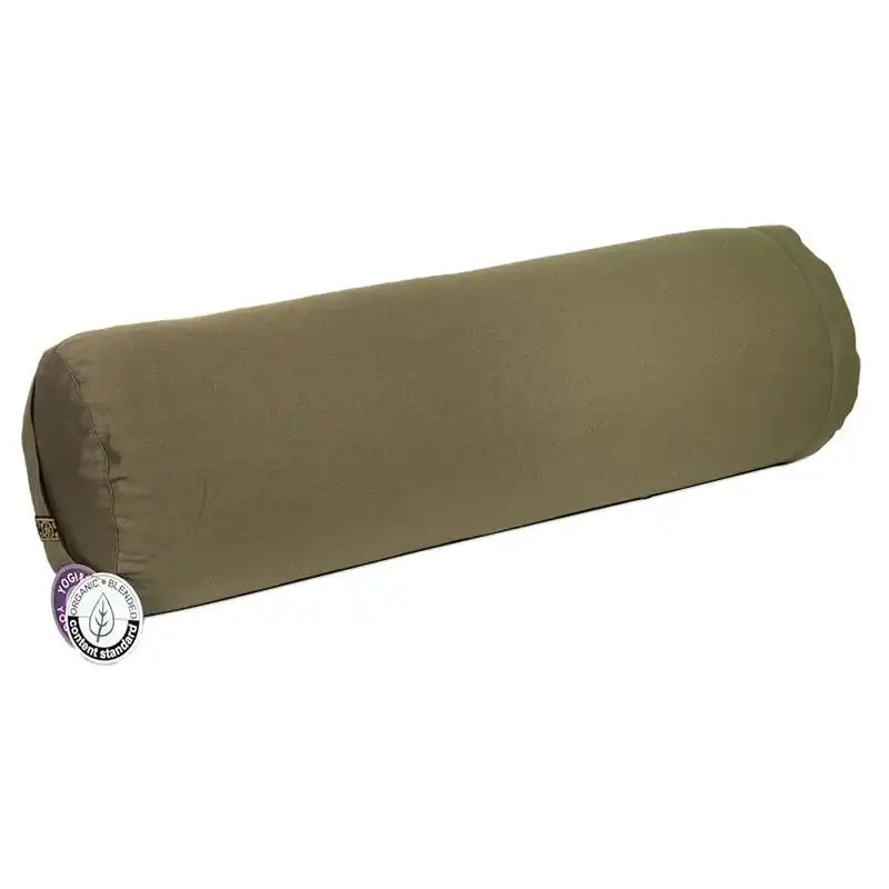 cuscino bolster per meditazioni e yoga colore verde oliva