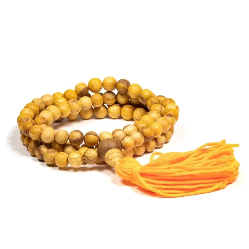 japa mala palo santo con papalina gialla