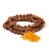 japa mala rudraksha con papalina gialla