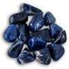 pietra burattata sodalite di colore blu con striature bianche